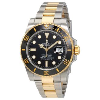 Rolex Pre-owned Rolex Submariner Black Dial 40mm Steel and 18kt Gold Mens Watch 116613BKSO