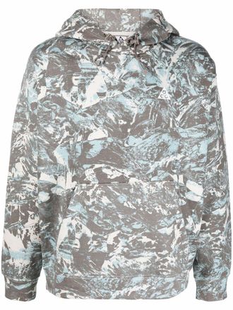 Nike Felpa con stampa camouflage - 072 LIGHT BONE/CAVE STONE-THUNDER BLUE-SUMMIT WHITE