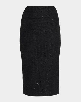 Roland Mouret Sequin Boucle Midi Pencil Skirt
