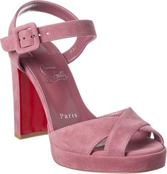 Christian Louboutin Cora 100 Suede Platform Sandal