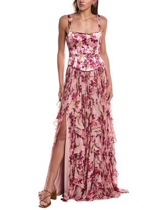 Cinq &agrave; Sept Trailing Hibiscus Leema Gown