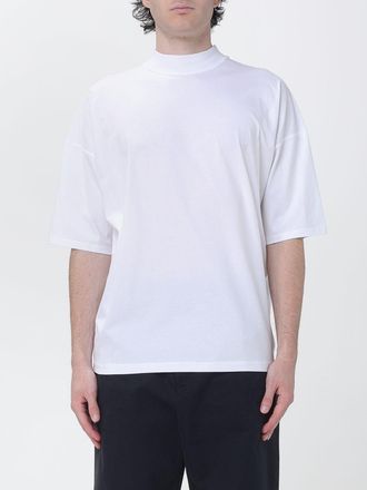 Jil Sander T-shirt in cotone con collo a lupetto e spalle scese