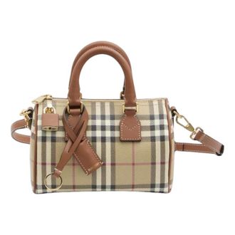 Burberry (WMNS) Burberry Mini Check Bowling Bag Briar Brown 81185651