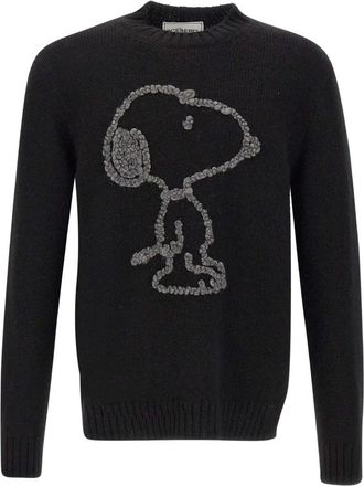 Iceberg Maglione girocollo con ricamo Snoopy - Nero