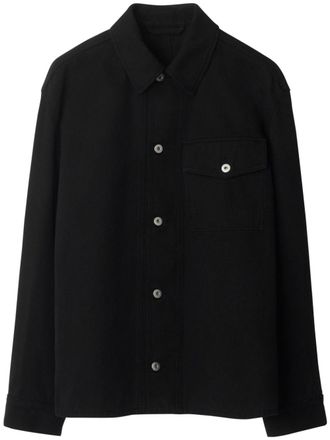 Burberry EKD katoenen shirtjack - Zwart