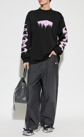 Balenciaga Long Sleeve T-shirt, Mens, Black