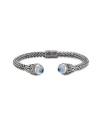 Samuel B. Silver & 18K 4.00 Ct. Tw. Blue Topaz Bracelet