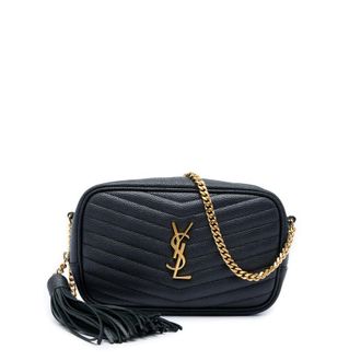 Saint Laurent Pre-owned Saint Laurent Mini Grain de Poudre Chevron Monogram Lou Camera Bag Ladies 5KCG4SAILBDKEX50