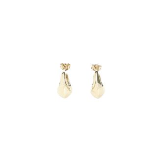 Christophe Lemaire Mini Oorstekers met Gebogen Druppel - Dames - Oorbellen - Geel - ONE Size - Accessoires