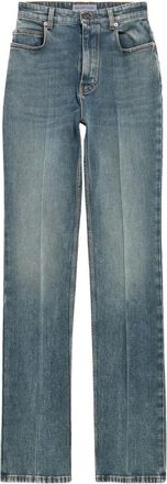 Balenciaga High Waist Slim Jeans - Dames - Bootcut Jeans - Blauw - W28 - Katoen - Jeans