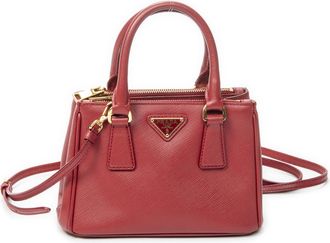 Prada Mini Galleria Double Zip Tote schoudertas