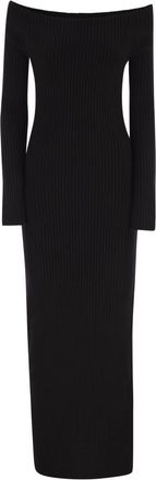 Max Mara Womens Arnes1234 - Wool And Cashmere Sheath Dress - Black - Size Medium