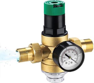 OEM Regulador De Presi&oacute;n De Agua De 3/4 De Pulgada, Con Man&oacute;metro Y Filtro De Malla