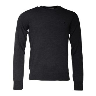 Dolce & Gabbana Logo Embroidered Wool Pullover Jumper