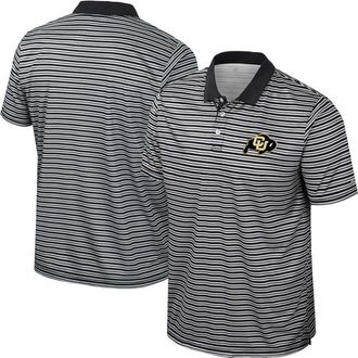 Colosseum Mens Colosseum Black Colorado Buffaloes Striped Polo at Nordstrom, Size Xx-Large