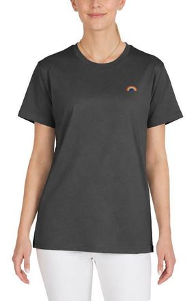 Dalix Womens Rainbow Jersey Relaxed Tee in Asphalt at Nordstrom, Size X-Large