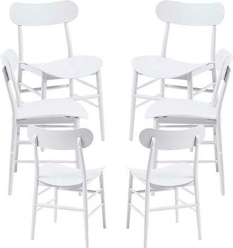 Regalos Miguel Regalos Miguel - Packs Sillas Jard&iacute;n - Pack 6 Sillas Teis - Blanco