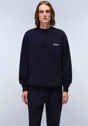 Napapijri Sweatshirt NAPAPIJRI B-SMALL BOX C BLACK BEAUTY, Herren, Gr. S, blau (blu marine), Sweatware, Obermaterial: 100% Baumwolle, Rundhals, B&uuml;ndchen, Sweats