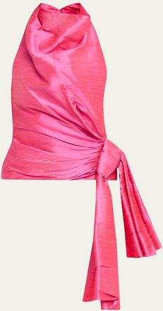 Christopher John Rogers Silk Sarong Top