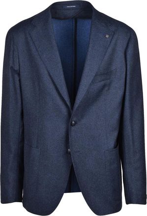 Tagliatore Midnight Blue Rounded Virgin Wool Jacket