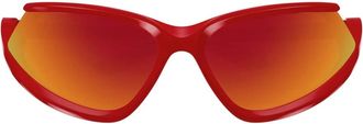 Balenciaga Grote Zonnebril Extreme Lijn - Dames - Zonnebrillen - Rood - ONE Size - Accessoires