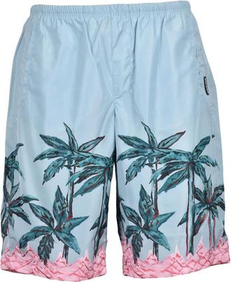 Palm Angels Nylon Shorts - Aqua Green
