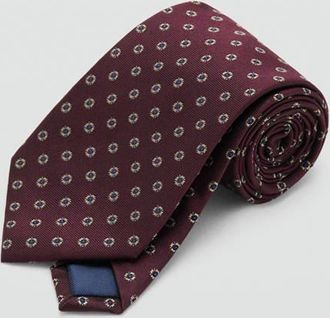 Mango Cravatta geo8 bordeaux - Uomo - Taglia unica - MANGO MAN