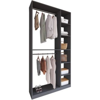 ebuy24 Vcm Armario De Madera Gabinete Abierto Entrada Tendedero Dimensiones Aprox. 110 X Al. 211 X P. 35 Cm - Palosa Xl (roble De Miel)