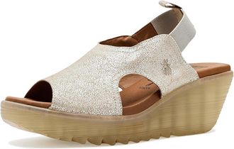 FLY London Liku426fly Womens Sandals Pearl : EU 41 (US Womens 10-10.5) M, Leather