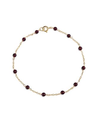 Jewelmak 14K Rhodolite Garnet Bracelet