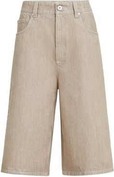 Brunello Cucinelli Denim Bermuda shorts in Beige at Nordstrom, Size 42 It