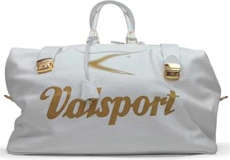 Valsport Handgemaakte Middelgrote Reistas met Gouden Accenten - Dames - Weekendtassen - Wit - ONE Size - Katoen - Tassen