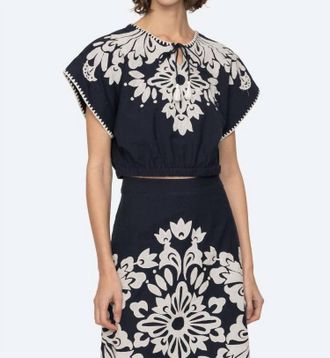 Sea New York Liliana Appliqu&eacute; Top In Navy