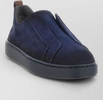 Santoni leather low-top sneakers