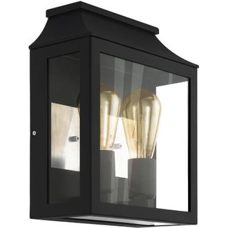 Eglo Eglo - Applique Esterno Contemporanea Soncino Alluminio Nero 2 Luci E27