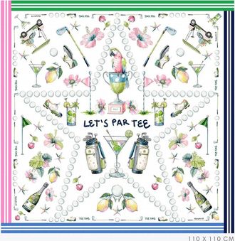 Vilagallo Lets Par Tee Silk Scarf In Multi