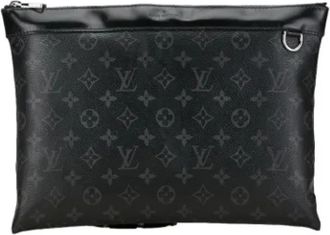 Louis Vuitton Pre-owned Clutches, female, Black, Size: ONE SIZE Pre-owned Canvas clutches