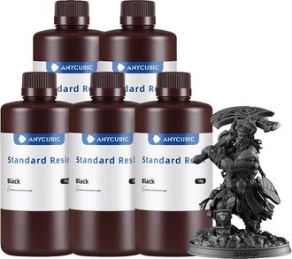 OEM Resina Para Impresi&oacute;n 3d, Viscosidad Media, Curado R&aacute;pido, 5 Kg - Negro