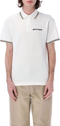Palm Angels White Shirt Collar Polo
