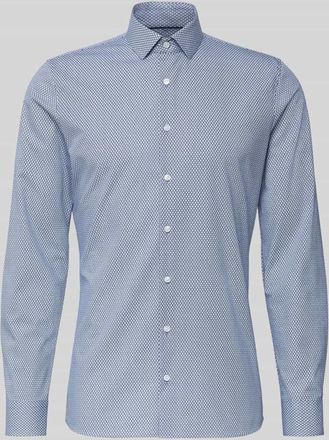 Olymp No. 6 Slim Fit Freizeithemd mit Kentkragen in Bleu, Gr&ouml;&szlig;e 37