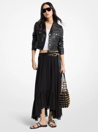 Michael Kors Georgette High-Low Skirt