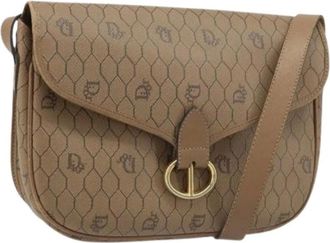 Dior Pre-owned Cross Body Bags, female, Beige, Size: ONE SIZE Pre-owned Vintage PVC Shoulder Bag