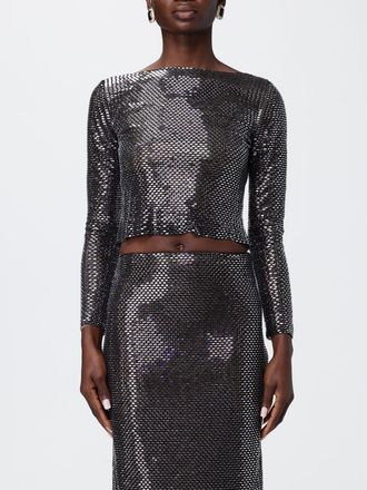 Self Portrait Top Self-Portrait in jersey con strass