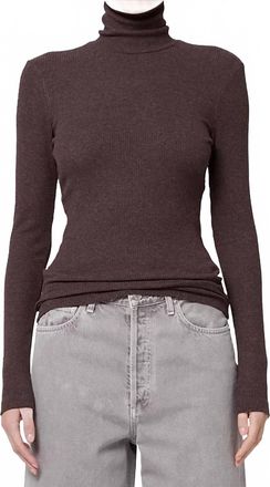 A Gold E Pascale Turtleneck Top In Fox