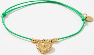 Simons Womens Golden heart cord bracelet