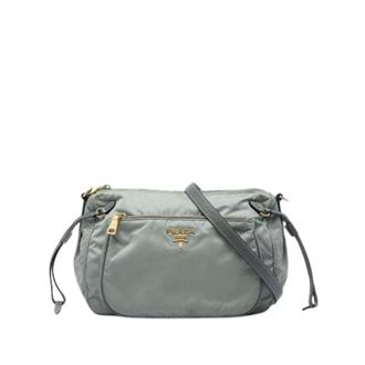 Prada Pre-owned Vintage Crossbody Bag - Dames - Pre-owned - Grijs - Maat: ONE Size Leer