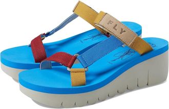 FLY London Womens Fly London T-Strap Sandals Cloud Multi Open Toe Platform ZOGG2176