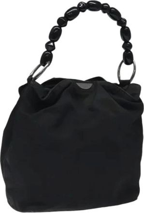 Dior Pre-owned Handbags, female, Black, Size: ONE SIZE Pre-owned Vintage Nylon Hand Bag