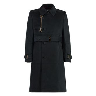 Burberry Katoenen Trenchcoat - Heren - Trenchcoats - Zwart - L - Katoen - Jassen