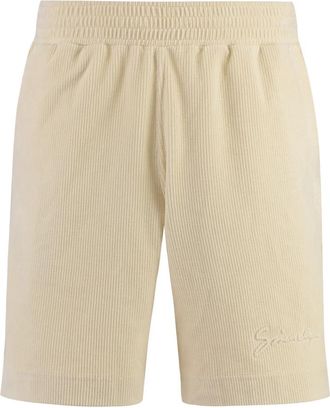 Givenchy Katoenen shorts met trekkoord en zakken - Heren - Korte Broeken - Beige - M - Katoen - Korte Broeken